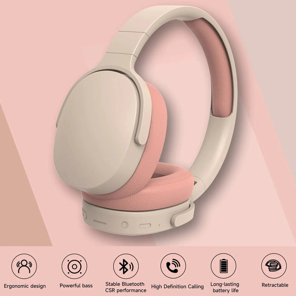 Casque Bluetooth 5.1 Pliable à Réduction de Bruit sans Fil