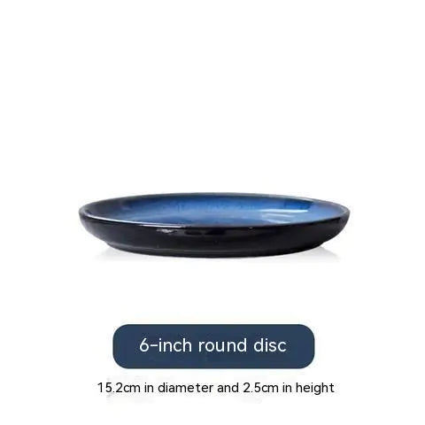 Elegant Blue Gradient Porcelain Plate