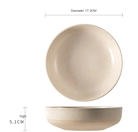 Assiette de Dîner Occidentale en Céramique de Style Vintage pour la Maison