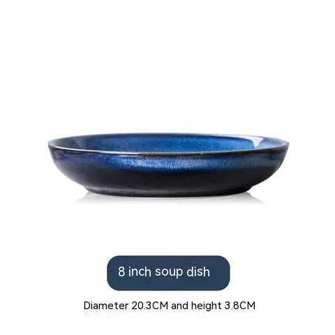 Elegant Blue Gradient Porcelain Plate