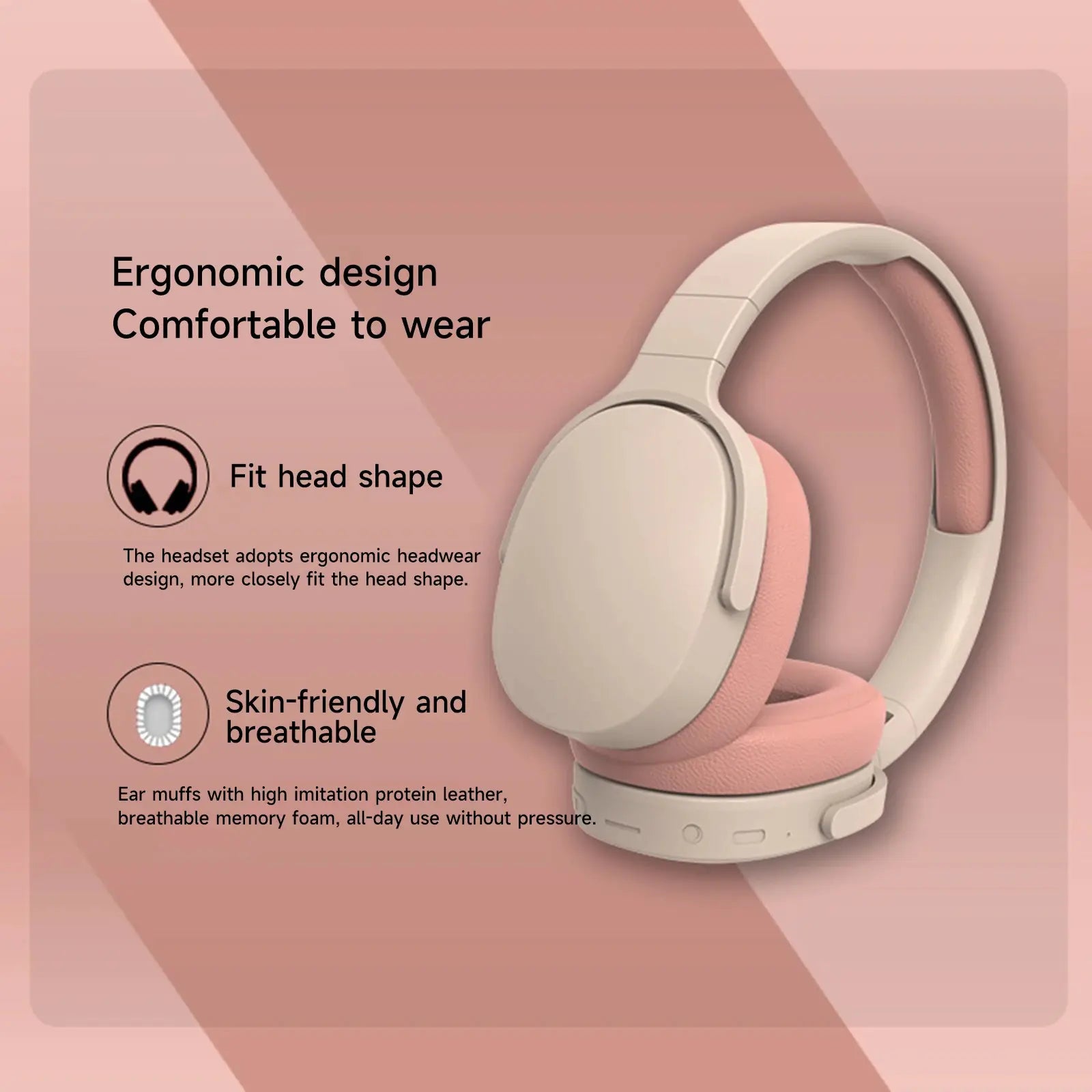 Casque Bluetooth 5.1 Pliable à Réduction de Bruit sans Fil