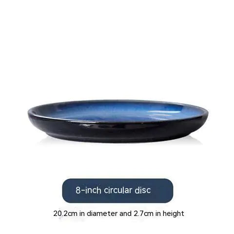 Elegant Blue Gradient Porcelain Plate